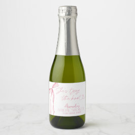 Pink Bow Sie bindet die Labels des Knochen-Brautpa