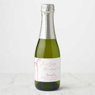 Pink Bow Sie bindet die Labels des Knochen-Brautpa