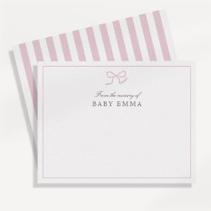 Pink Bow & Stripes aus dem Kinderzimmer von, viele Einladung