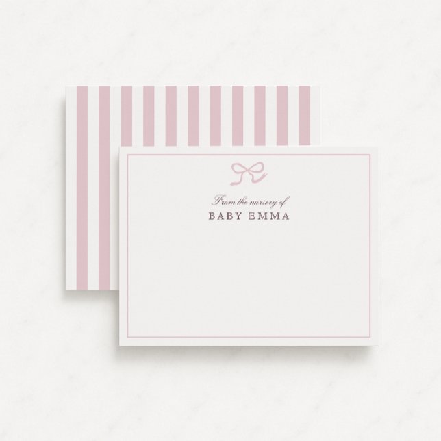 Pink Bow & Stripes aus dem Kinderzimmer von, viele Einladung (Von Creator hochgeladen)
