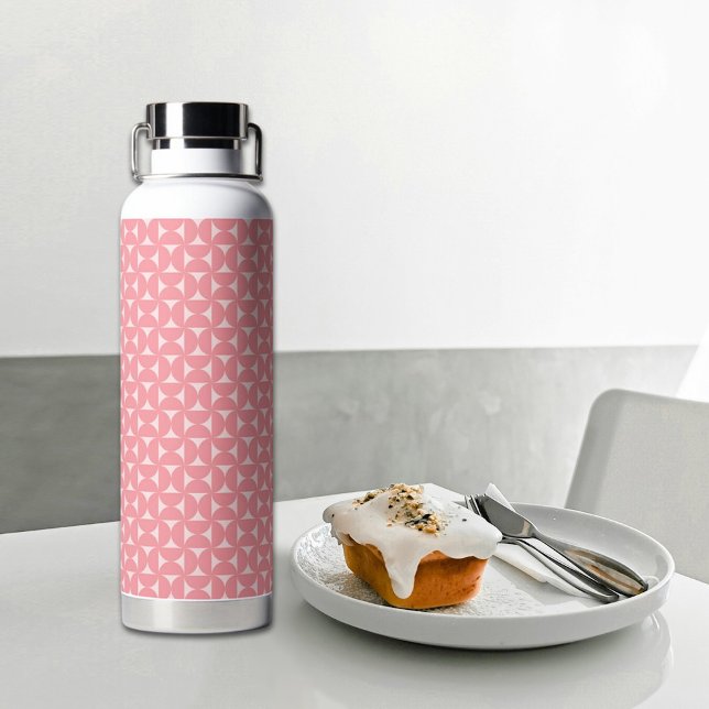 Pink Bow Tie Pattern Water Bottle Trinkflasche (Von Creator hochgeladen)