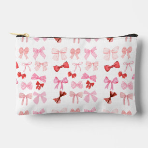 Pink Bow Toilettenbeutel Niedlich Girly Ribbon R Zubehörtasche