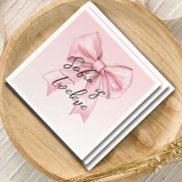 Pink Bow Twelve Birthday Paper Napkin Serviette