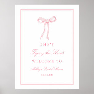 Pink Bow verbindet das Brautparty des Knotens - Wi Poster