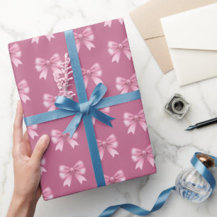 Pink Bow Weihnachten Geschenkpapier