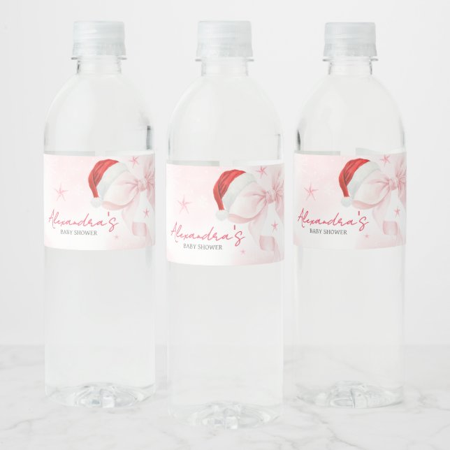 Pink Bow Weihnachts-Winter-Kinderdusche (Flaschen)