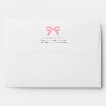 Pink Bow Whimsical Modern Elegant Chic