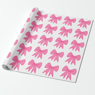 Pink Bow Wrapping Paper Geschenkpapier