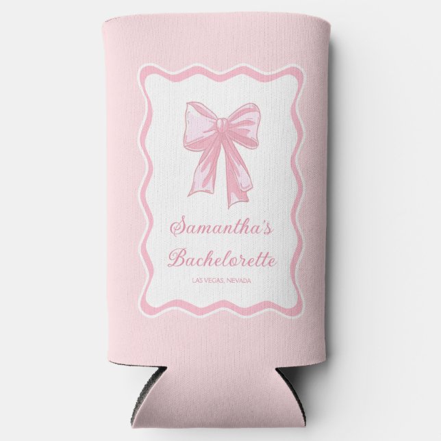 Pink Bow zähmt den Knoten-Junggeselinnen-Abschied Selters Dosenkühler (Vorderseite)
