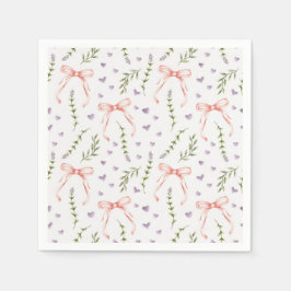 Pink Bows Blumendusche Geburtstagsdusche Hochzeit Serviette