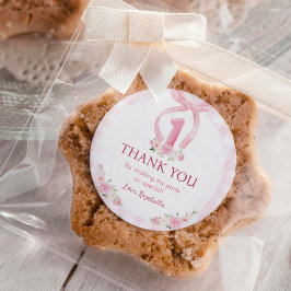 Pink Bows Coquette Labels Stickers Geburtstag