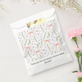 Pink Bows Floral Geburtstagsdusche Party Geschenktütchen