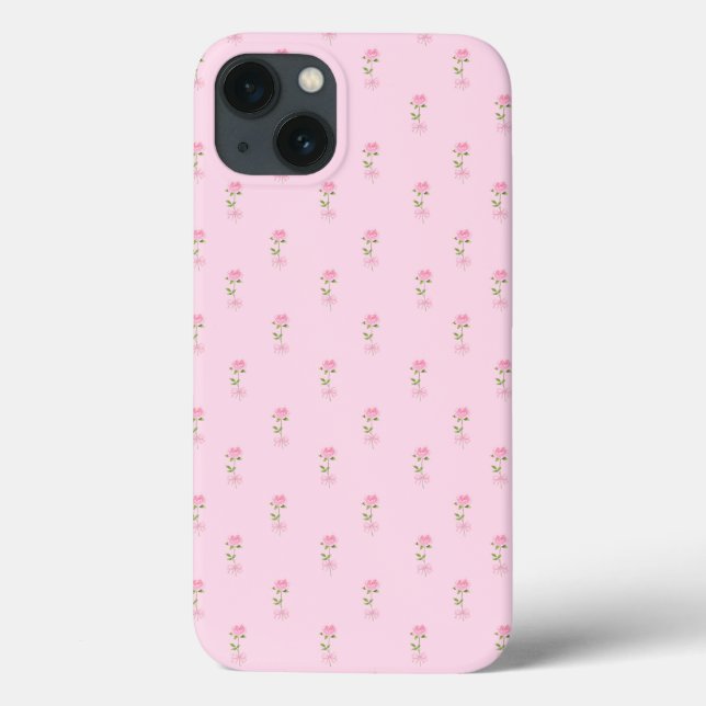 Pink Bows Floral Phone Case (Rückseite)