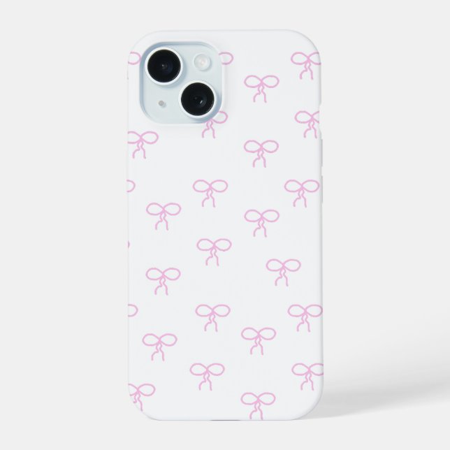Pink Bows Handy Case iPhone 15 Hülle (Rückseite)