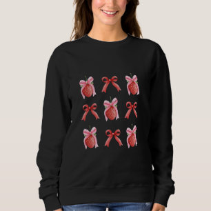 Pink Bows Niedlich Coquette Erdbeere y2k Clean Gir Sweatshirt