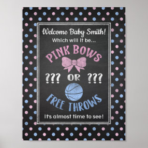 Pink Bows oder Free Throws gender enthüllt Poster