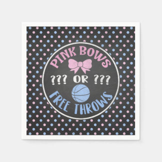 Pink Bows oder Free Throws Party Servietten. Serviette