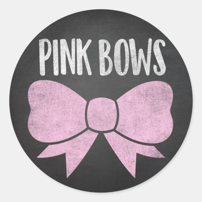 Pink Bows ou Free Thers sexe révéler autocollants (Devant)
