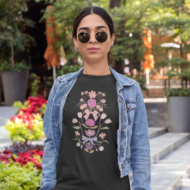 Pink Bows und Blume T-Shirt (Von Creator hochgeladen)