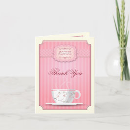 Pink Brautparty Tee Party Vielen Dank Dankeskarte