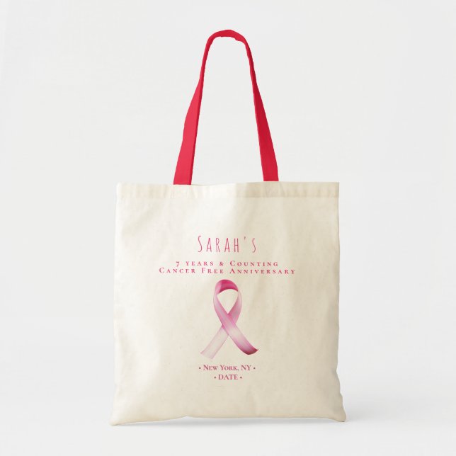 Pink Breast Cancour Survivor Fundraiser Party Tragetasche (Vorne)