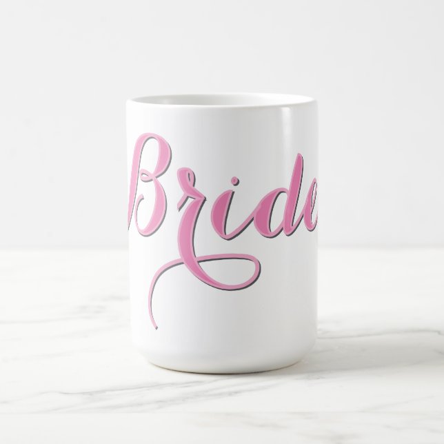 Pink Bride Coffee Tasse, Wedding Cup Geschenk für  Kaffeetasse (Mittel)