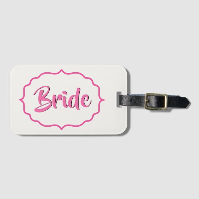 Pink Bride Gepäckanhänger (Vorderseite (Horizontal))