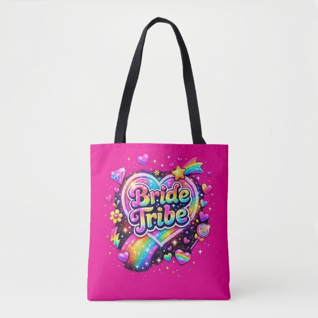 Pink Bride Tribe Bridesmaid Gift All Over Print  Tasche (Vorderseite)