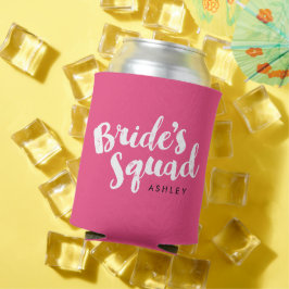 Pink Bride's Squad Personalisiertes Brautparty Ges Dosenkühler