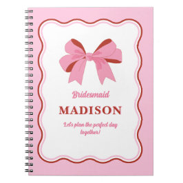 Pink Bridesmaid Bachelorette Notizblock