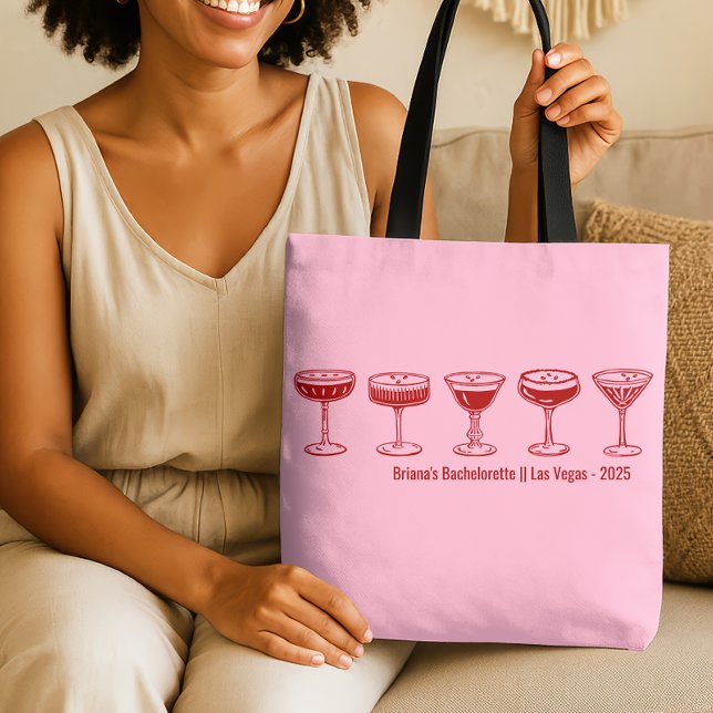 Pink Bridesmaid Espresso Martini Bachelorette  Tasche (Von Creator hochgeladen)