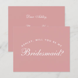 Pink Bridesmaid Vorschlag Dusty Rose Einfach