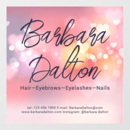 Pink Bright Bokeh Fensteraufkleber