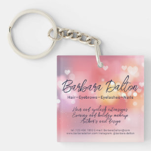 Pink Bright Bokeh Schlüsselanhänger