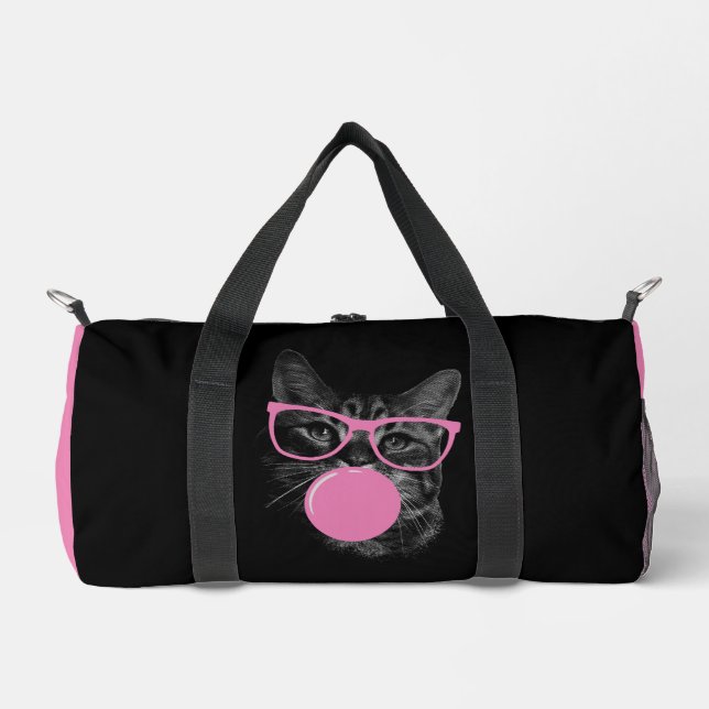 Pink-Brille und Kaugummi Duffle Bag (Vorderseite)