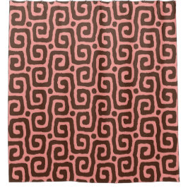  pink &brown Abstract pattern Duschvorhang