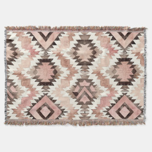 Pink Brown Cowgirl Southwestern Tribal Decke