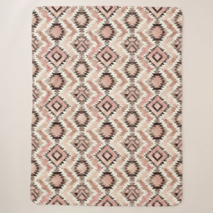Pink Brown Cowgirl Southwestern Tribal Sherpadecke