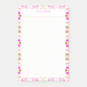Pink Brown Dot Grid Layout Uni Plan Planer Post-it Klebezettel