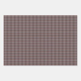 Pink Brown Plaid Classic Pattern Geschenkpapier Set