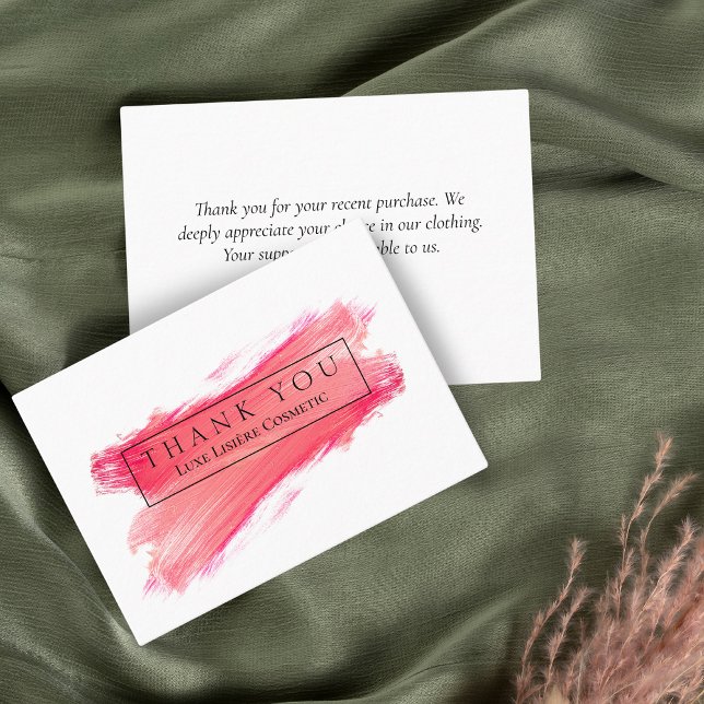 PINK Brush Stroke Vielen Dank für Ihr Interesse an Visitenkarte (Von Creator hochgeladen)