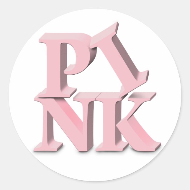 PINK Brustkrebs-Aufkleber Runder Aufkleber (Vorderseite)