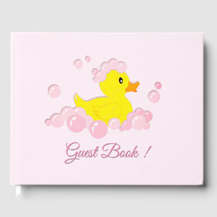 Pink Bubble Bath Baby Girl Showroom Gästebuch