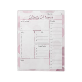 Pink Bubble Daily Planner Notizblock