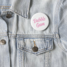 Pink Bubble Gum Simple Typography Fun Whimsical 