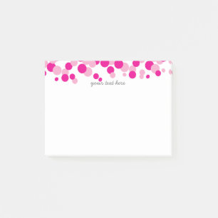 Pink Bubbles Confetti Muster Post-it®-Notizen Post-it Klebezettel