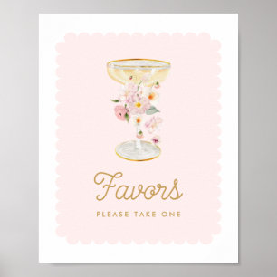 Pink Bubbly Brautparty Favoriten Poster