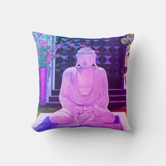 Pink-Buddha-Kissen Kissen (Vorderseite)