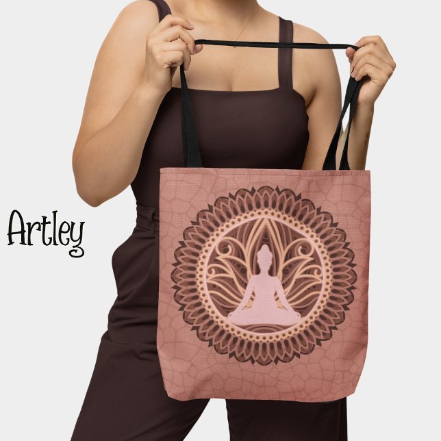 Pink Buddha Mandala Spirituelle Meditation Tasche (Von Creator hochgeladen)