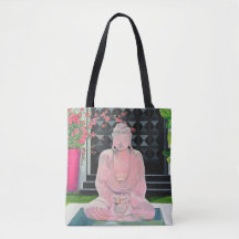 Pink Buddha Tote Tasche